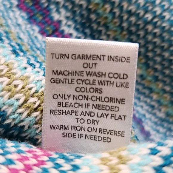 CJ BANKS fair aisle cotton knit button down sweater. Size X. - Picture 7 of 7